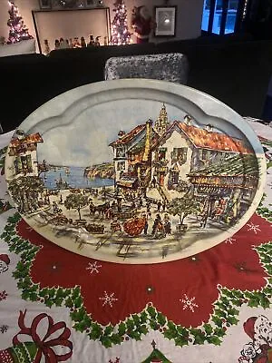 1971 Daher England Toleware Long Island Paradise 20 X 15” Large Serving Tray VTG • $15