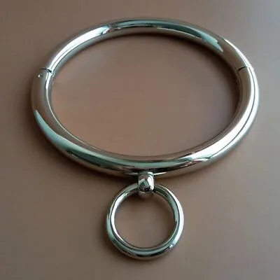 Women Metal Steel Neck Collar With O Ring Bondage Choker Restraint Slave BDSM • $19.89