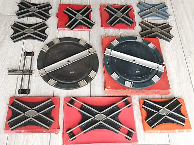 Job Lot  O Gauge HORNBY No. 2 Turntables & Crossings - Clockwork Track / Rails • £19.95