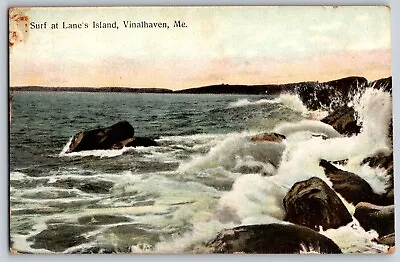 Vinalhaven Maine ME - Surf At Lane's Island - Vintage Postcard - Posted • $4.49