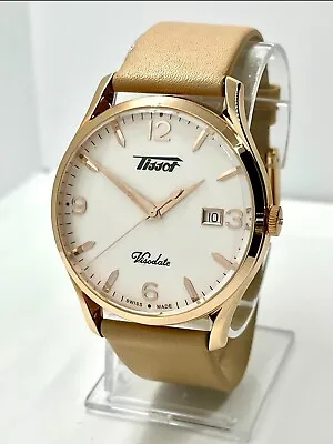 Tissot Visodate T118410A Sapphire Crystal Rose Gold St Steel Men’s 40mm Watch • $220