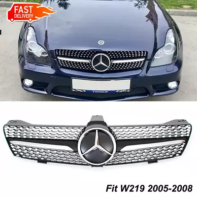 For W219 2006 2007 2008 Diamond Grille With Chrome Star CLS350 CLS550 CLS55 AMG • $99.99