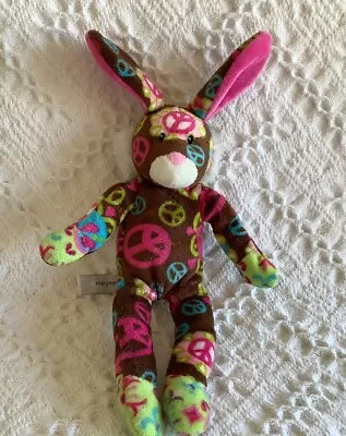 Mary Meyer Little Sock Bunny Chocolate Peace Brown 10.5” Easter Lovey • $12.99