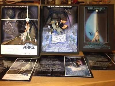 Star Wars Episode 4-6 Set Code3 Three Dimensional Movies Poster With Box Rare • £753.35