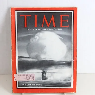 Time Magazine Apr 12 1954 H-Bomb Over The Pacific News Ads Car Illustrated • $27.99