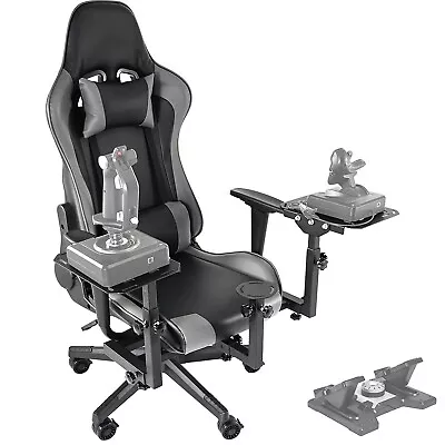 Hottoby Flight Simulator Stand With Gray Seat Fit For Airbus Stick And Throttle • £209.99