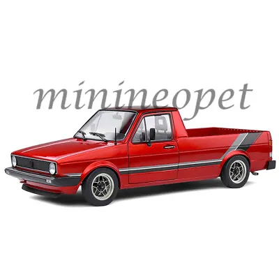 Solido S1803508 1982 Vw Volkswagen Mk1 Pick Up Truck 1/18 Diecast Custom Red  • $45.55