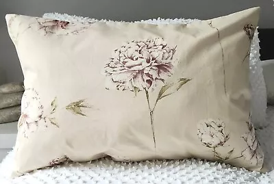 Handmade Sanderson Cream Peony Cushion Cover 60x40  NEW • $30