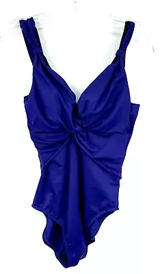 Miraclesuit Swimsuit Womens 10 Slimming One Piece Slimming Beach Resort Blue • $49.99