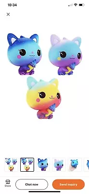 $30 • Buy 3 X Squishies Galaxy Cat Kawaii Soft Squishy Slow Rising Stress Relief