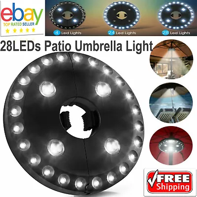 $24.99 • Buy Patio Umbrella Lights Cordless Led Light For Outdoor Umbrella 28 LEDs 3 Modes AU