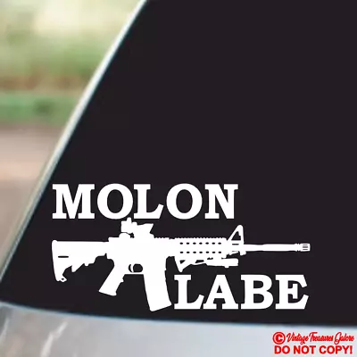Molon Labe Ar-15 Gun Vinyl Decal Sticker Car Window Wall Bumper 2nd Amendment 2a • $2.99