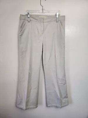J Crew Chino Light Khaki Pants Favorite Fit Sz 12S Classic Wide Leg • $8.23