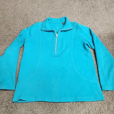 Tommy Bahama Sweater Mens Large Blue Turquoise Half Zip Lightweight • $10.49