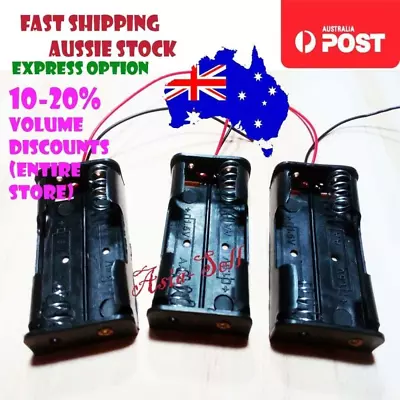 3pcs 2xAA Battery Holder 3V Case Storage Box Pi 2 X AA 2 X 1.5V 2x1.5V • $8.80