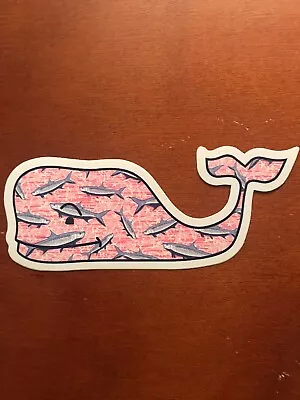 New Vineyard Vines Pink Fish Whale Sticker Hydroflask Laptop Yeti Car Decal • $2.70