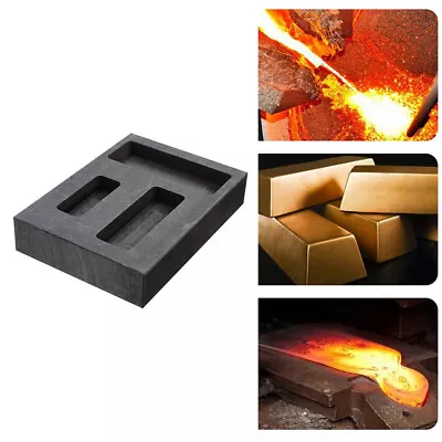 £9.68 • Buy Graphite Mold Gold Silver Metal Melting Casting Molds Jewelry Making 3 Slots