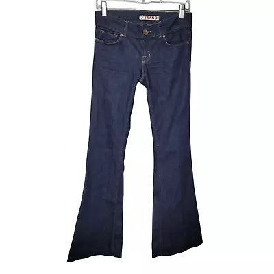 J Brand Lovestory Flare Jeans Pure Dark Wash Women's Size 26 Low Rise Denim Blue • $29.99