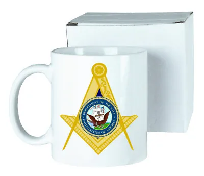 U.S. Navy Masonic Full Color 11oz. Ceramic Mug • $14.95