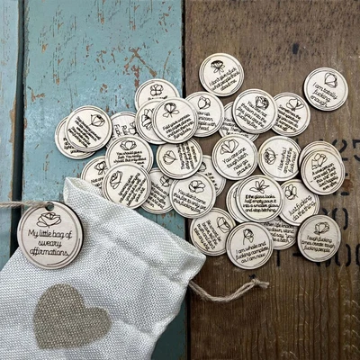 Funny My Little Bag Of Sweary Affirmations Round Swear Cards  Students • $18.45
