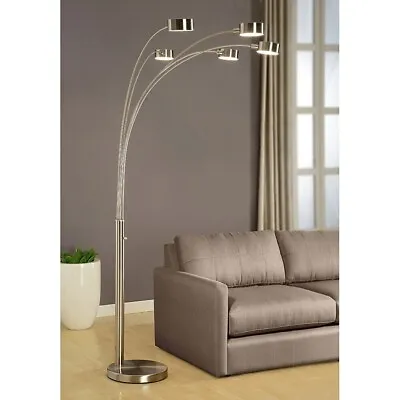 Modern Floor Lamp Arched 7Ft Tall Floating Style Lighting 5 Adjustable Arms New • $219.95