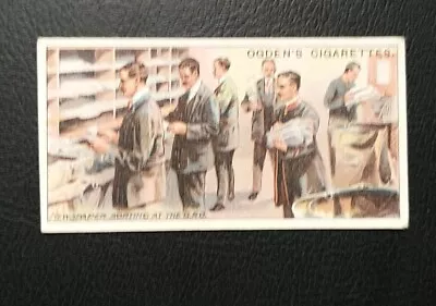 Ogdens Cigarette Card Royal Mail #47 Newspaper Sorting At The GPO • £2.50