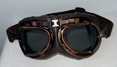 Evomosa Vintage  Pilot Flying Goggles Outdoor Sports Goggle Glasses • $12.50