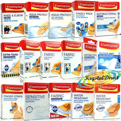 Elastoplast Assorted Plasters Strips - Wounds Cuts First Aid Grazes • £4.89