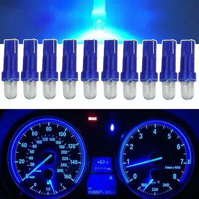 10x Car Instrument Cluster Panel Gauge Dash Blue LED Lights Bulbs T5 57 37 73 74 • $2.99