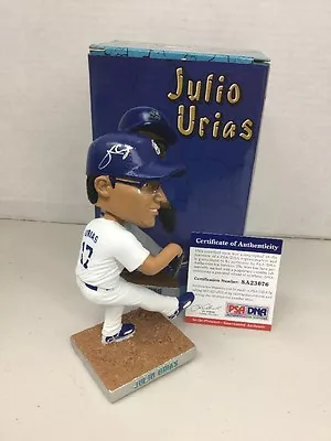 Julio Urias Dodgers/mexico Phenom Signed Quakes Bobbehead Psa 8a23676 • £146.93