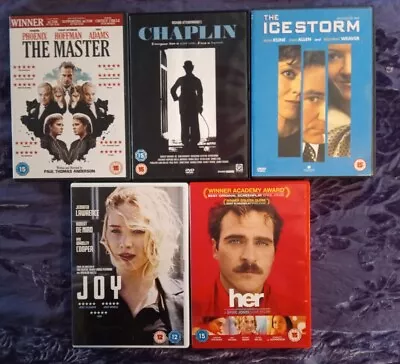 5 X Modern Classics DVD Bundle: Her Joy Chaplin The Master The Ice Storm • £8