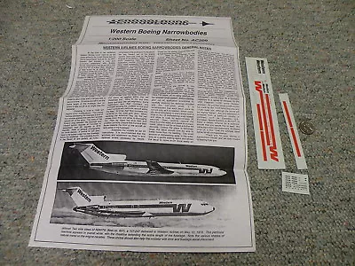 Aerocolours Decals 1/200 Sheet#AC209 Western Boeing Narrowbodies   Box 10 • $10.99