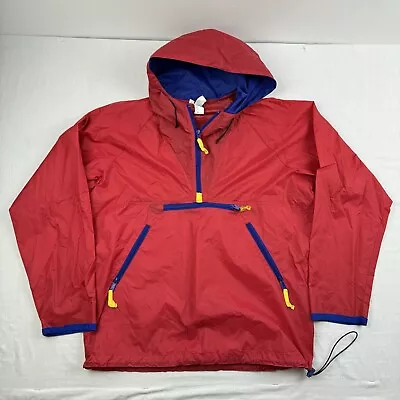 Vintage Sierra Designs Anorak Windbreaker Jacket Adult Medium Red Pullover Hood • $29.99