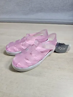 IGOR Kids Jelly Beach Shoes Sandals Pink & Clear EU 30 UK 12 New With Tags • £14.99