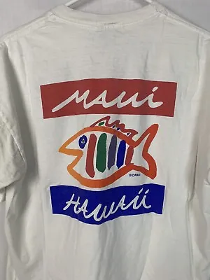 Vintage Maui T Shirt Hawaii Surf Beach Men’s Large USA 80s 90s • $24.99