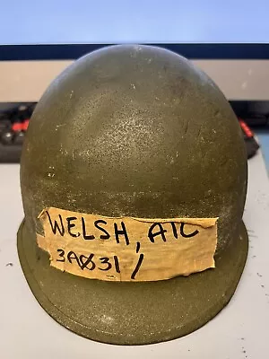 WW2 Steel Pot Helmet Rear Seam With Liner! Free Shipping! • $171.75