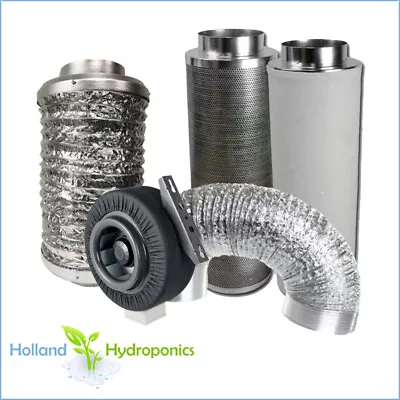 6/8/10/12  GROWLUSH CARBON FILTER/DUCT FAN/DUCTING/SILENCER Ventilation Kit • $227.95