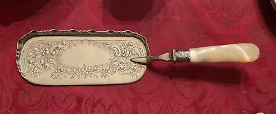 Vintage Ornate Crumber Mop Mother Of Pearl Handle Hallmarked England • $38.99