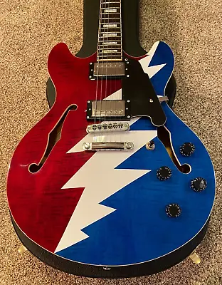 D’Angelico DC Grateful Dead Semi Hollow Electric Guitar With Hard Shell Case • $1100