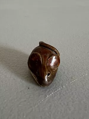 Mouse Ceramic Figurine Glazed Brown Small • $16.99