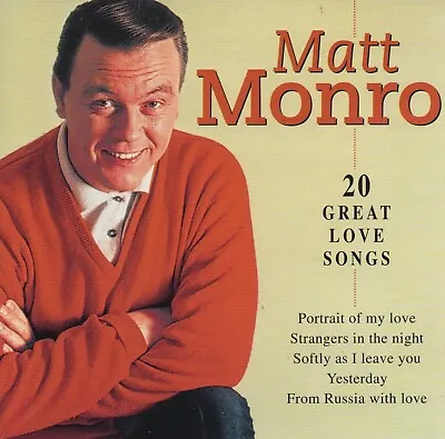 Matt Monro - 20 Great Love Songs - New Cd!! • £4.95