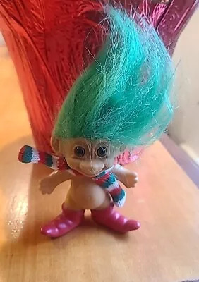 Russ Merry Little Trolls Russ 3  Christmas ELF Troll Santa's Elf Green Hair  • $9