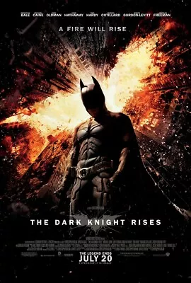 The Dark Knight Rises Movie Poster Art 8x10 11x17 16x20 22x28 24x36 27x40 Batman • $29.99