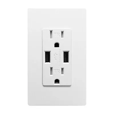 Outlet USB Fast Charger 4.8A Duplex Receptacle 15A Tamper Resistant UL Listed • $59.99
