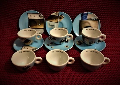 £189 • Buy Illy Art Collection 6 Cappuccino Cups & Saucers International Flight 2002