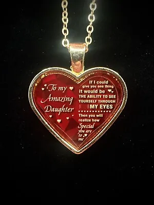 To My Amazing Daughter Necklace - Gold Pendant Necklace Gift • $14.95