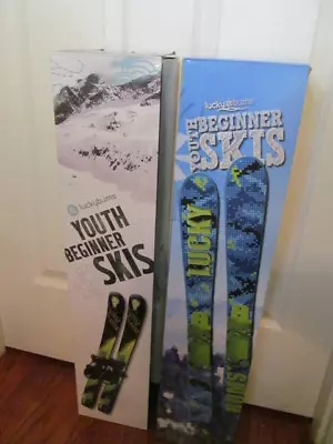 Lucky Bums Youth 70cm Beginner Skis Blue Or Green • $34.95