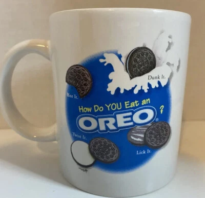 £11.68 • Buy Oreo Coffee Mug 4” EUC Nabisco How Do You Eat A Oreo Twist It Dunk It Bite It