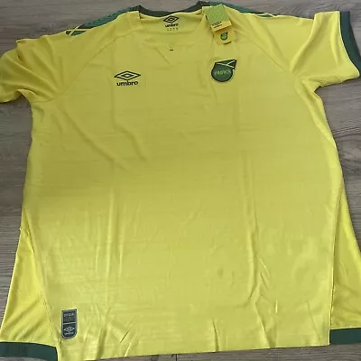 Jamaica 2021/2022 Yellow Umbro Home Football Shirt / Jersey - Adult BNWT XXL • £39.99