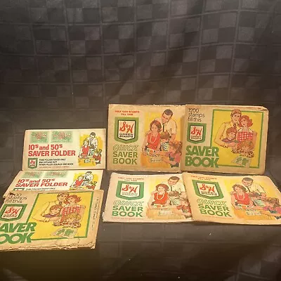 Lot Of Vintage S & H GREEN STAMPS Quick Saver Books & Stamps • $17.95